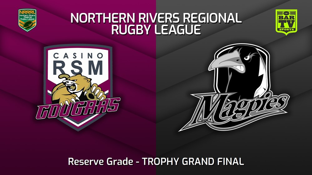 220828-Northern Rivers TROPHY GRAND FINAL - Reserve Grade - Casino RSM Cougars v Lower Clarence Magpies Slate Image