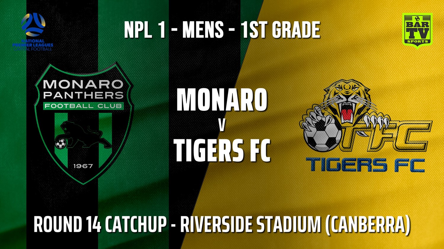 MINI GAME: Capital NPL Round 14 Catchup - Monaro Panthers FC v Tigers FC Slate Image