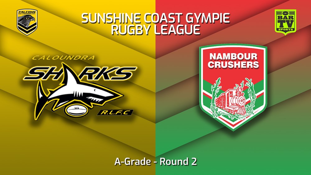 230401-Sunshine Coast RL Round 2 - A-Grade - Caloundra Sharks v Nambour Crushers Slate Image