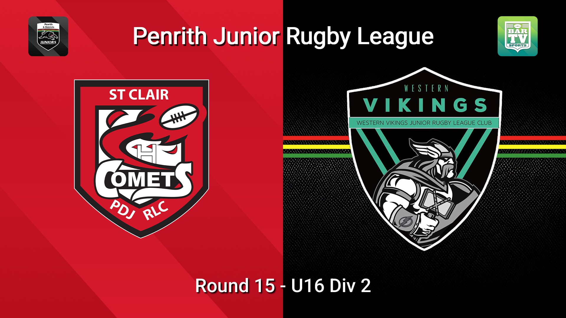 260808-video-Penrith & District Junior Rugby League Round 15 - U16 Div 2 - St Clair v Western Vikings Slate Image