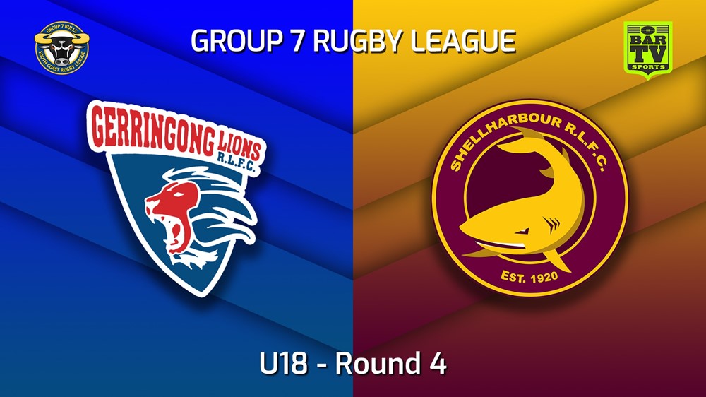 220507-South Coast Round 4 - U18 - Gerringong Lions v Shellharbour Sharks Slate Image
