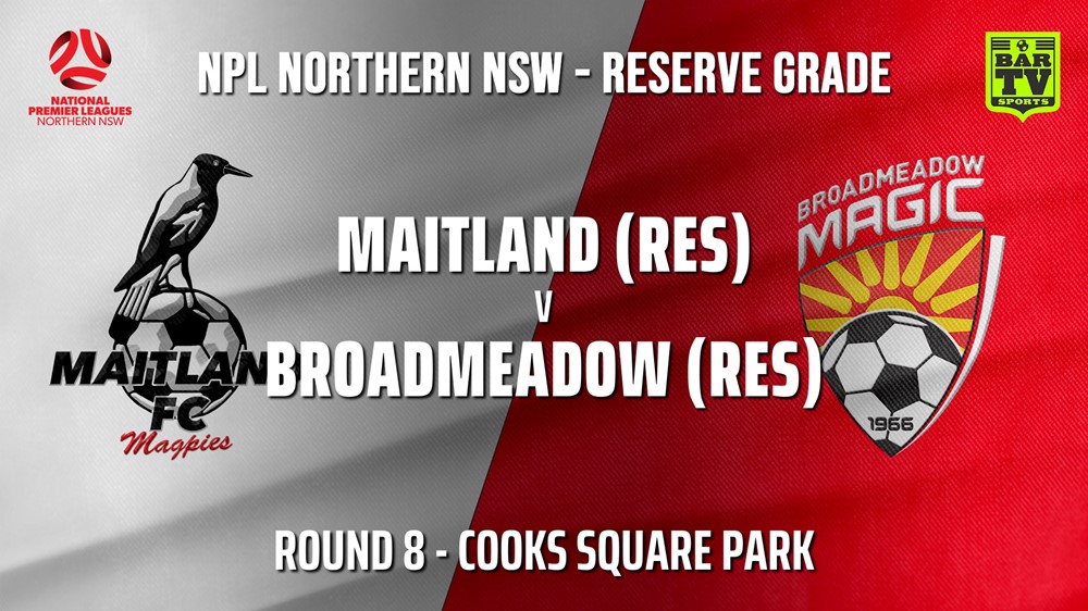210521-NPL NNSW RES Round 8 - Maitland FC v Broadmeadow Magic Slate Image