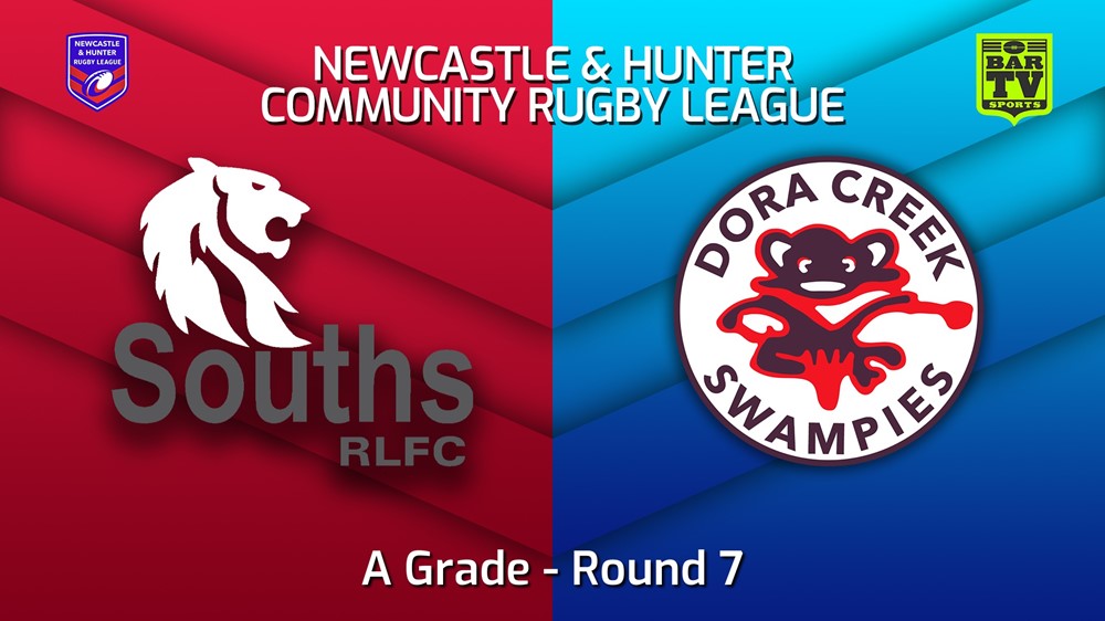 220529-NHRL Round 7 - A Grade - South Newcastle Lions v Dora Creek Swampies Minigame Slate Image