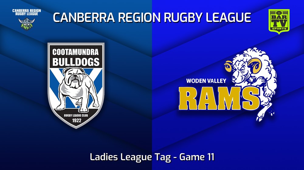 230401-Canberra Game 11 - Ladies League Tag - Cootamundra Bulldogs v Woden Valley Rams Slate Image