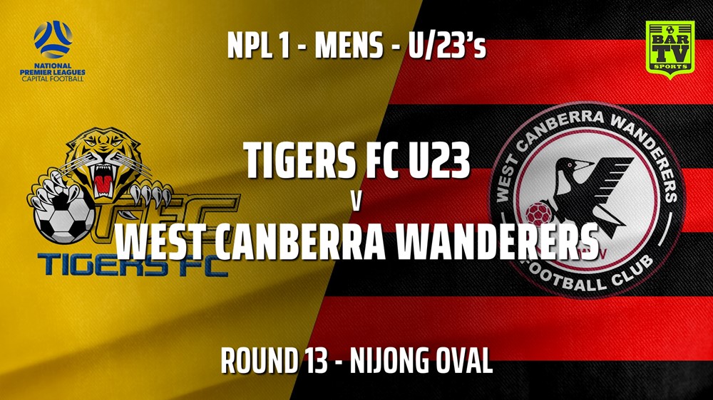 210711-Capital NPL U23 Round 13 - Tigers FC U23 v West Canberra Wanderers U23s Slate Image