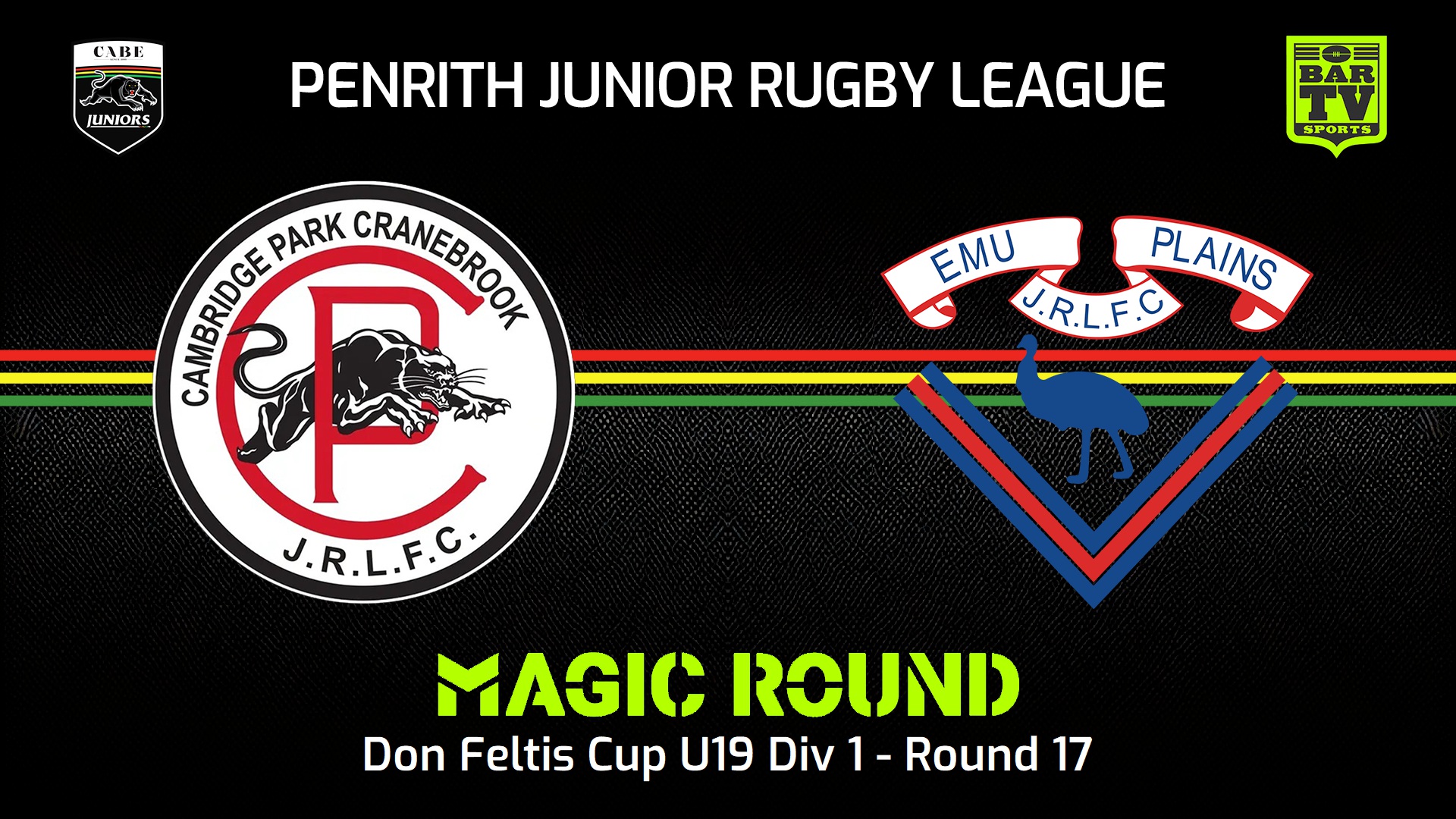 240713-video-Penrith & District Junior Rugby League Round 17 - Don Feltis Cup U19 Div 1 - Cambridge Park v Emu Plains RLFC Slate Image