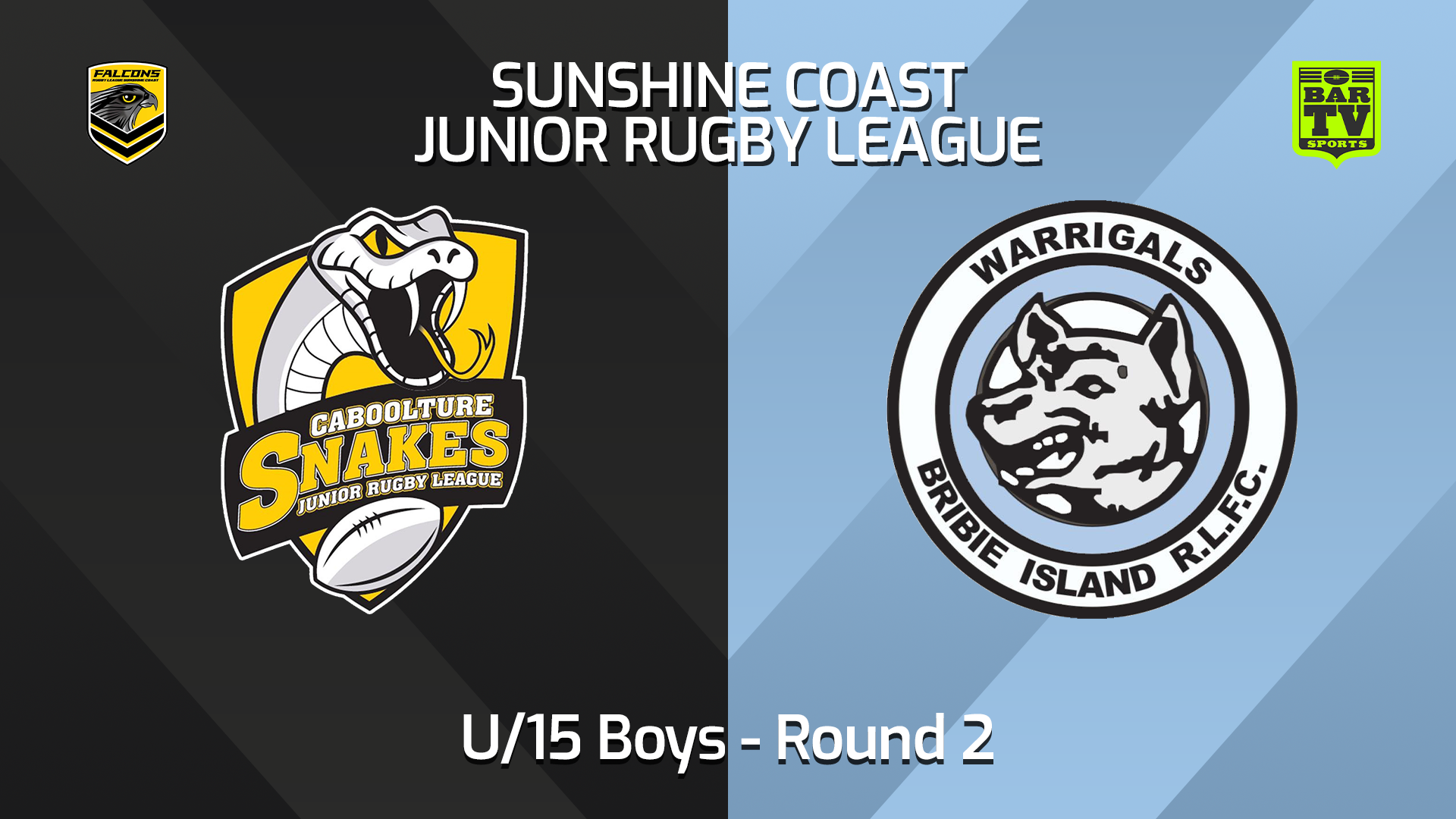 240322-Sunshine Coast Junior Rugby League Round 2 - U15 Div 2 - Caboolture Snakes JRL v Bribie Island Warrigals JRL Slate Image
