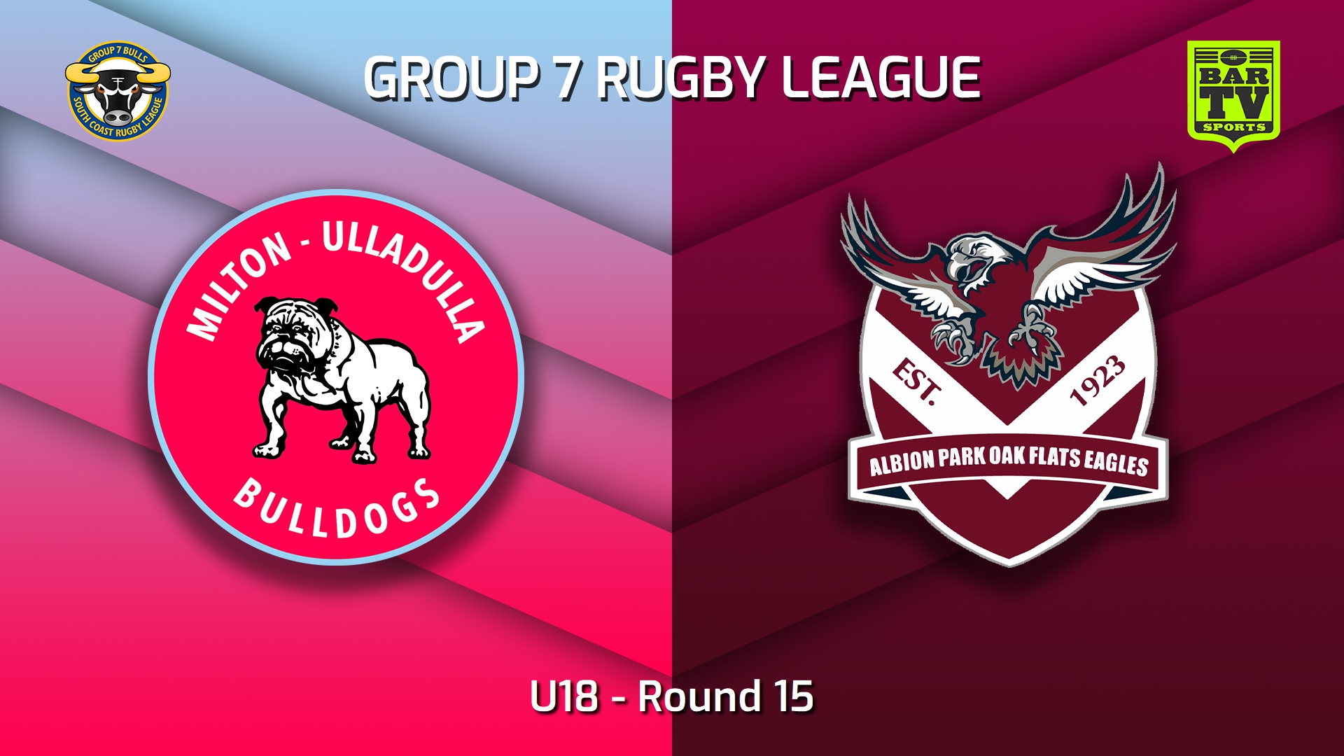 220807-South Coast Round 15 - U18 - Milton-Ulladulla Bulldogs v Albion Park Oak Flats Eagles Slate Image