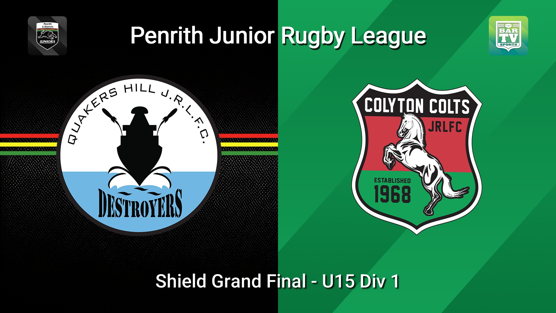 260911-video-Penrith & District Junior Rugby League Shield Grand Final - U15 Div 1 - Quakers Hill v Colyton Slate Image