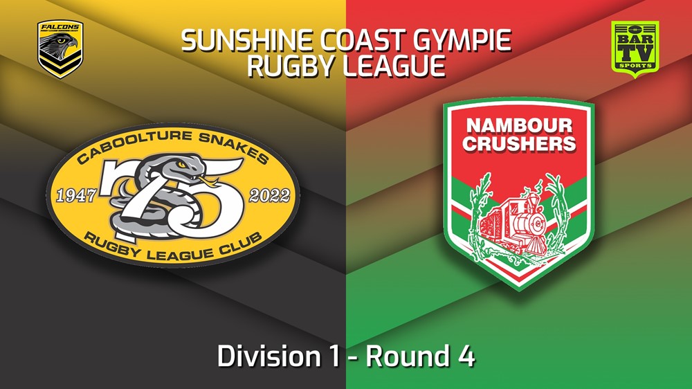 220508-Sunshine Coast RL Round 4 - Division 1 - Caboolture Snakes v Nambour Crushers Slate Image