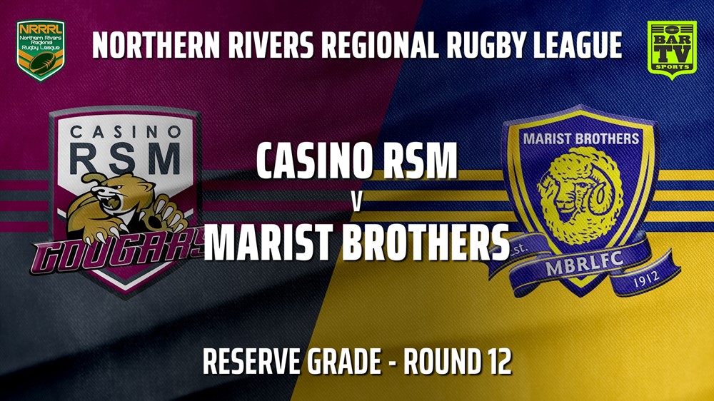 210725-Northern Rivers Round 12 - Reserve Grade - Casino RSM Cougars v Lismore Marist Brothers Rams Slate Image