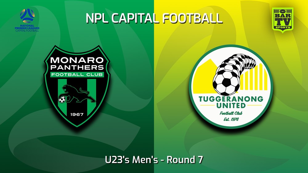 230520-Capital NPL U23 Round 7 - Monaro Panthers U23 v Tuggeranong United U23 Minigame Slate Image