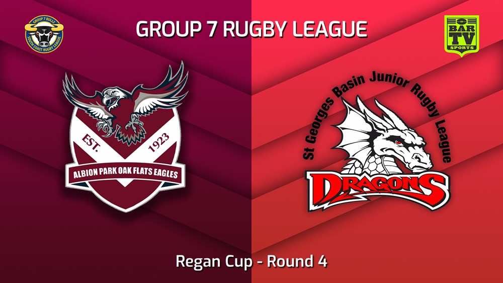 230423-South Coast Round 4 - Regan Cup - Albion Park Oak Flats Eagles v St Georges Basin Dragons Minigame Slate Image