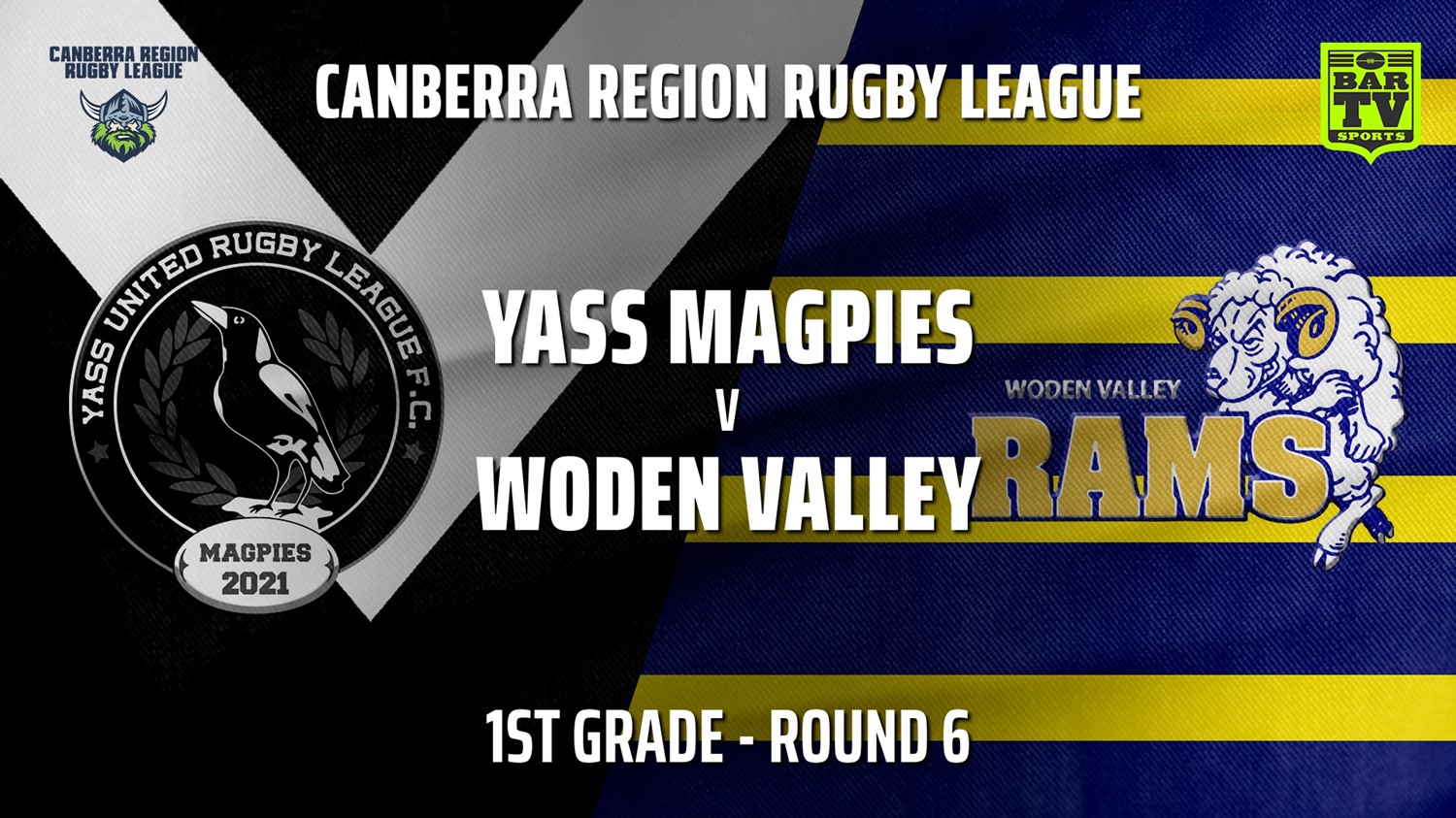 210522-CRRL Round 6 - 1st Grade - Yass Magpies v Woden Valley Rams Slate Image