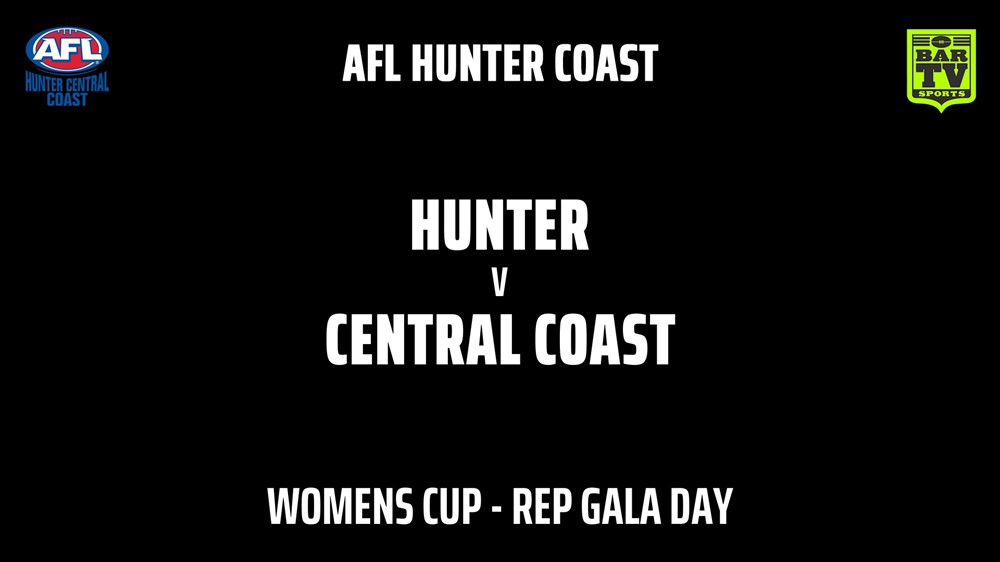 AFL HCC Rep Gala Day - Womens Cup - Hunter v Central Coast Slate Image