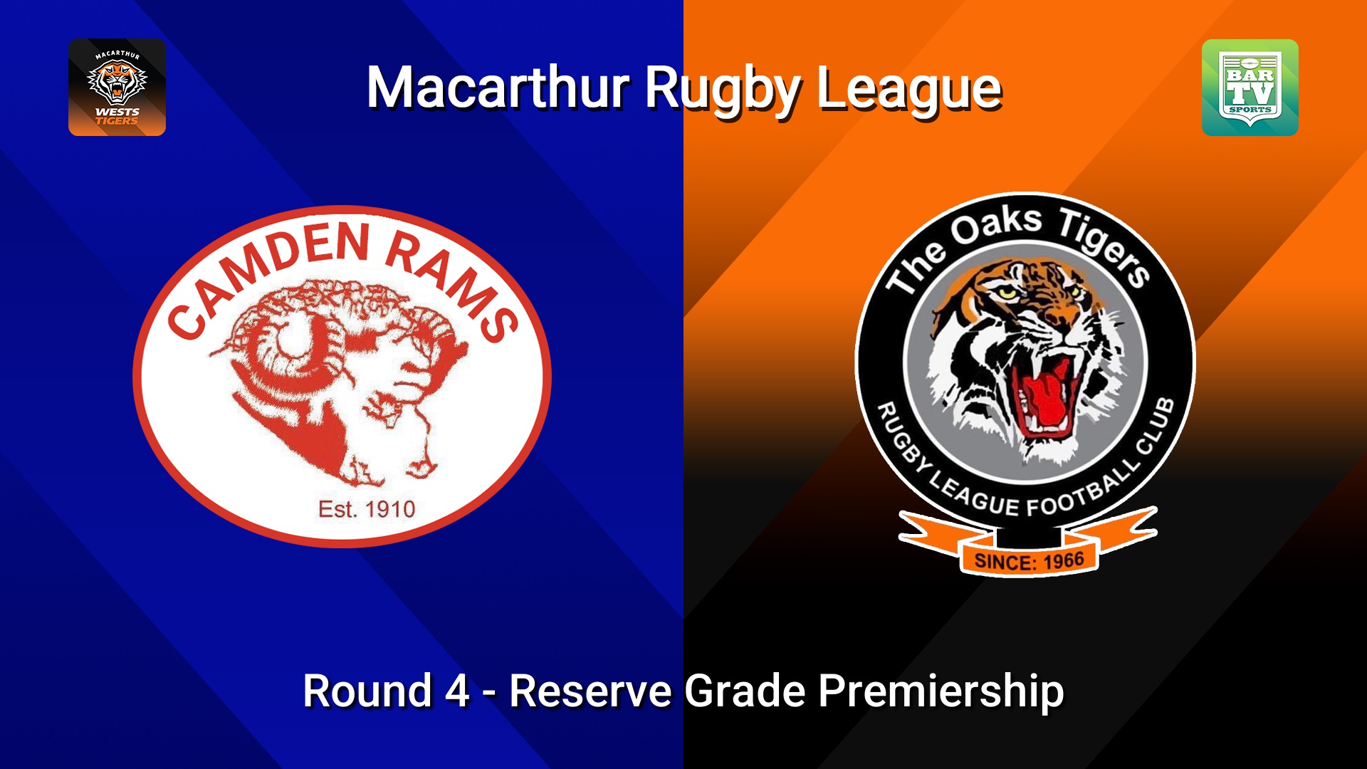 260503-video-Macarthur RL Round 4 - Reserve Grade Premiership - Camden Rams v The Oaks Tigers Slate Image