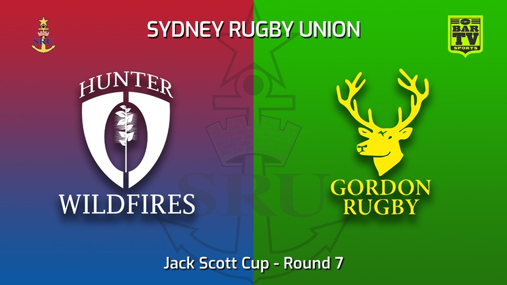 220702-Sydney Rugby Union Round 7 - Jack Scott Cup - Hunter Wildfires v Gordon Slate Image