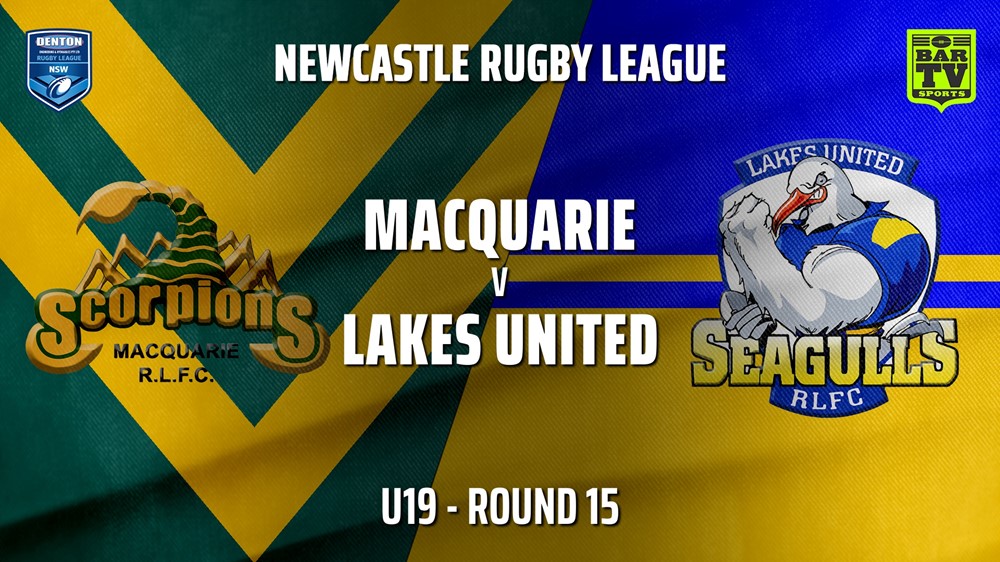 210717-Newcastle Round 15 - U19 - Macquarie Scorpions v Lakes United Slate Image