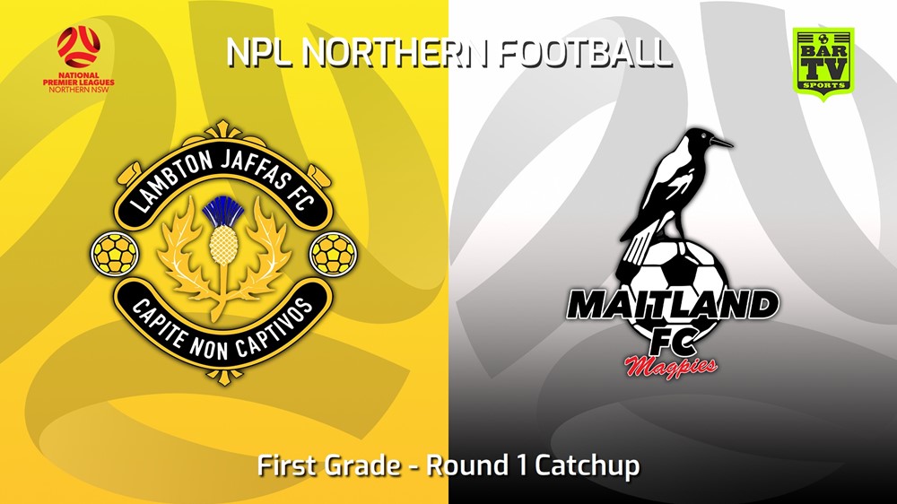 220904-NNSW NPLM Round 1 Catchup - Lambton Jaffas FC v Maitland FC Slate Image