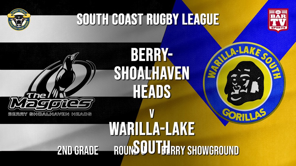 Group 7 RL Round 9 - 2nd Grade - Berry-Shoalhaven Heads v Warilla-Lake South Slate Image