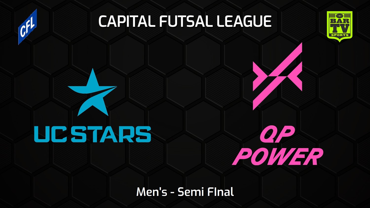 240204-Capital Football Futsal Semi FInal - Men's - UC Stars FC v Queanbeyan-Palerang Power Minigame Slate Image
