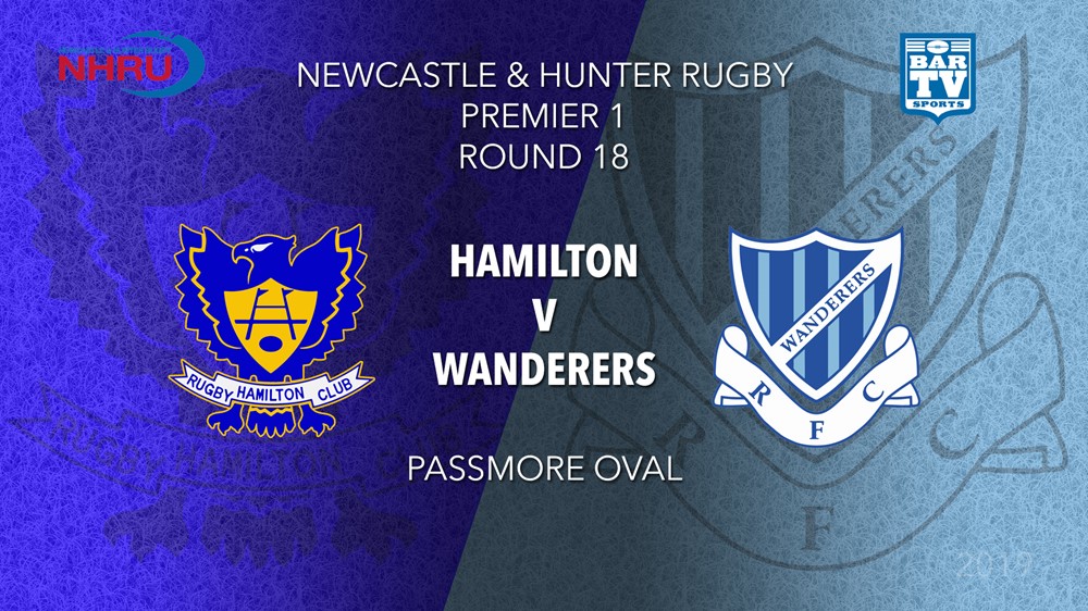 NHRU Round 18 - Premier 1 - Hamilton Hawks v Wanderers Slate Image