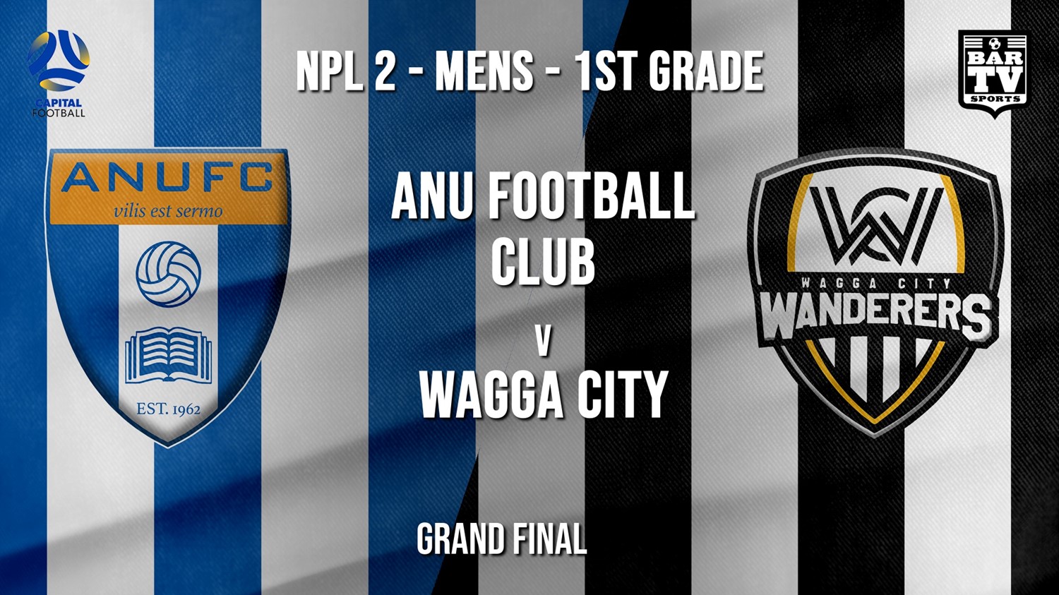 NPL 2 Men - 1st Grade - Capital Grand Final - ANU Football Club v Wagga Wagga City FC Slate Image