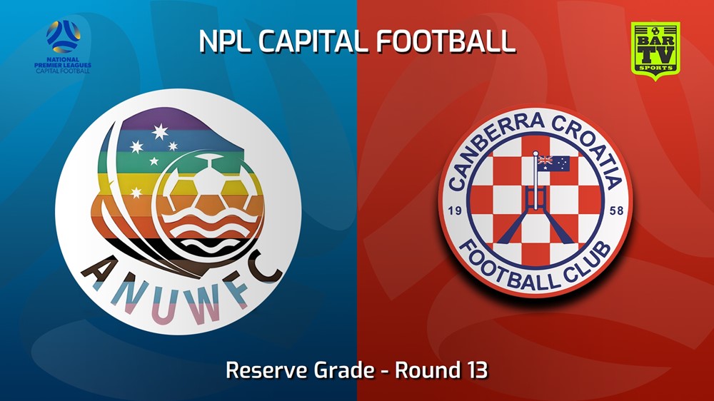 230702-NPL Women - Reserve Grade - Capital Football Round 13 - ANU WFC (women) v Canberra Croatia FC (women) Slate Image