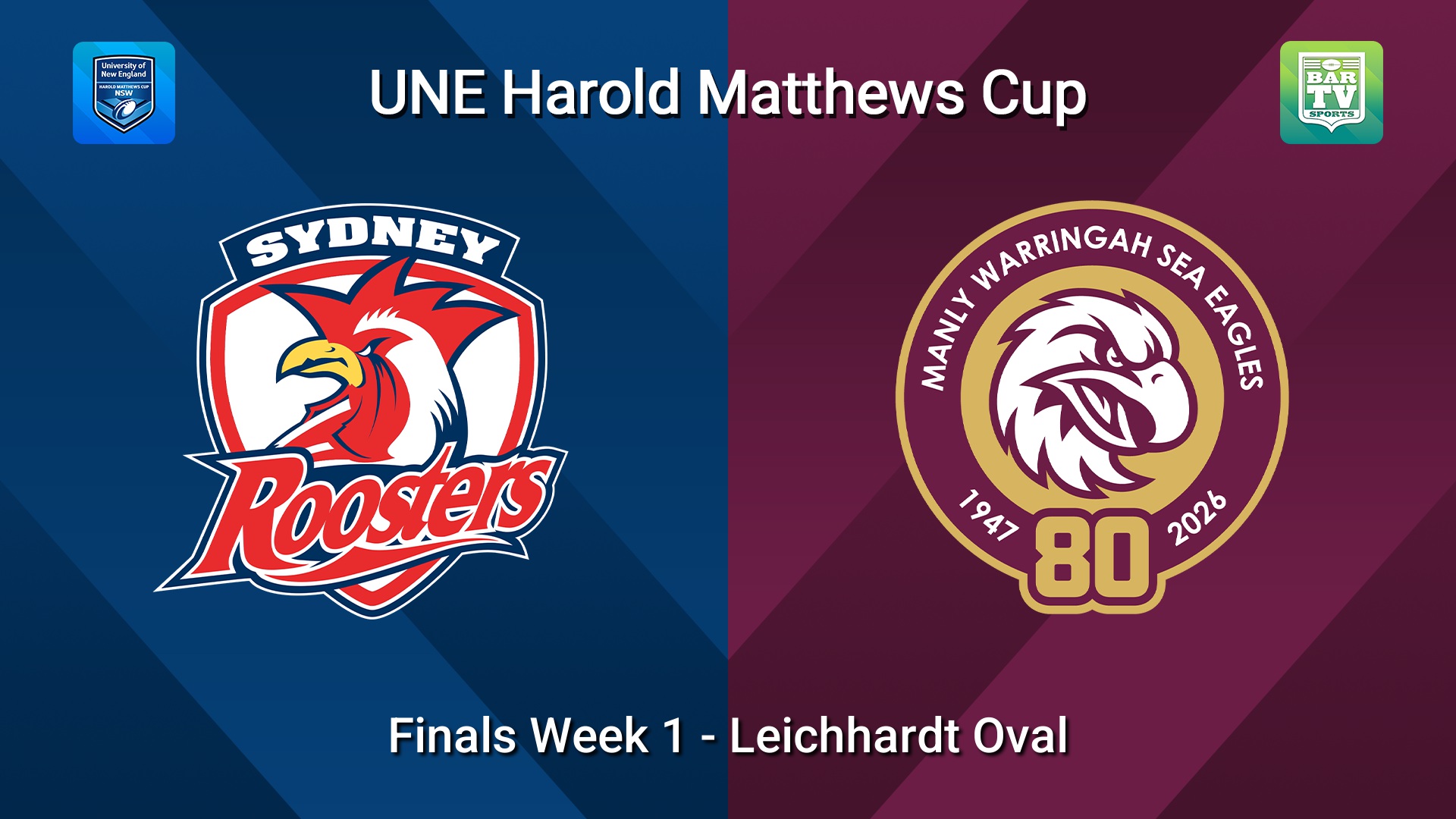 260411-video-UNE Harold Matthews Cup Finals Week 1 - Sydney Roosters v Manly Warringah Sea Eagles Slate Image