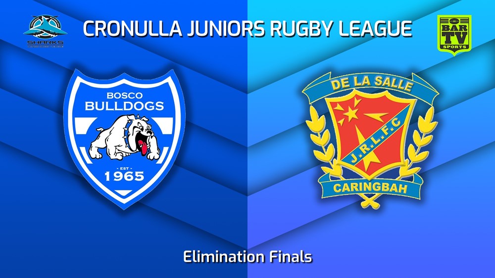230813-Cronulla Juniors Elimination Finals - U17 Gold - St John Bosco Bulldogs v De La Salle Slate Image