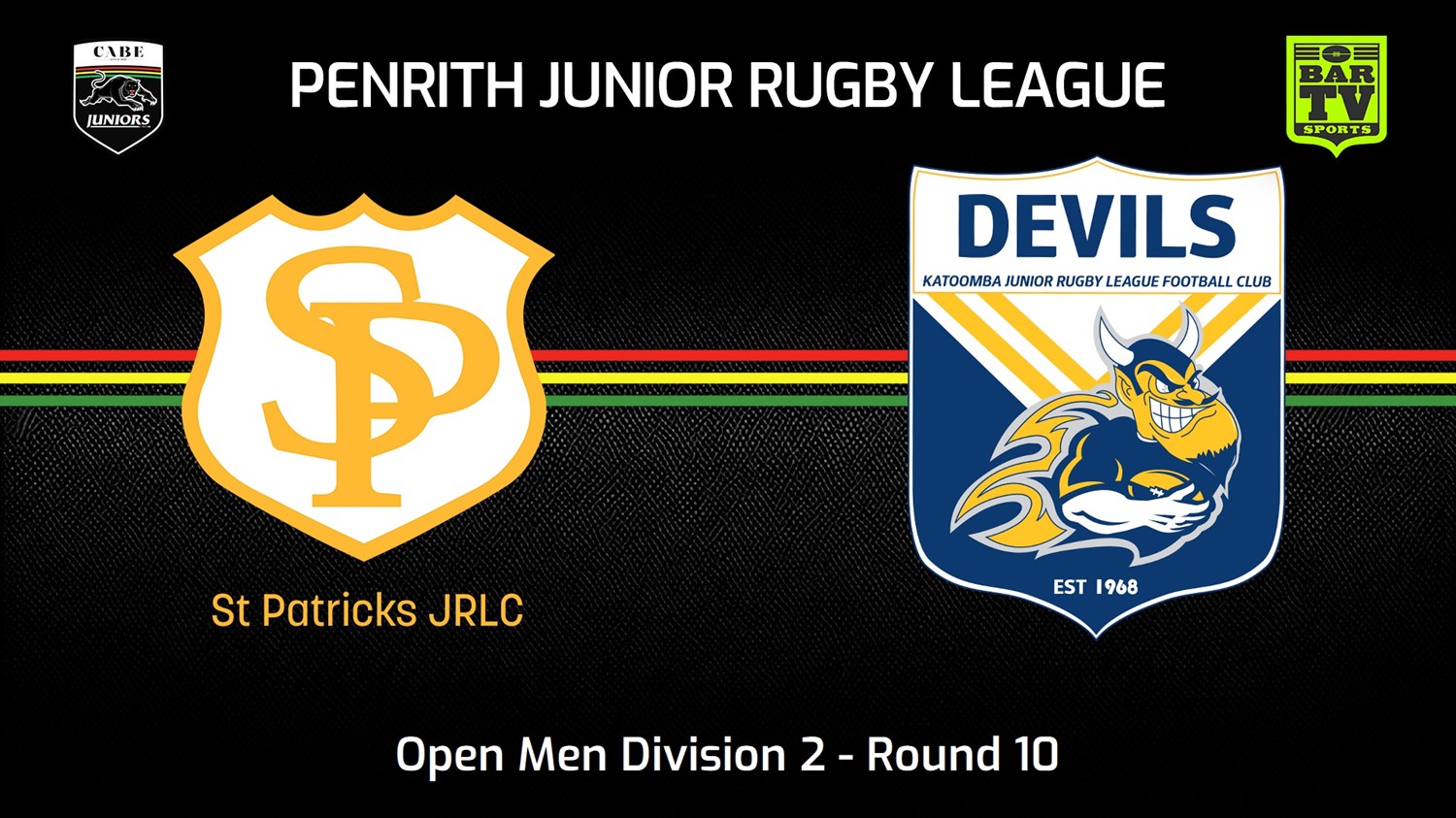 240622-video-Penrith & District Junior Rugby League Round 10 - Open Men Division 2 - St Patricks v Katoomba Devils Slate Image
