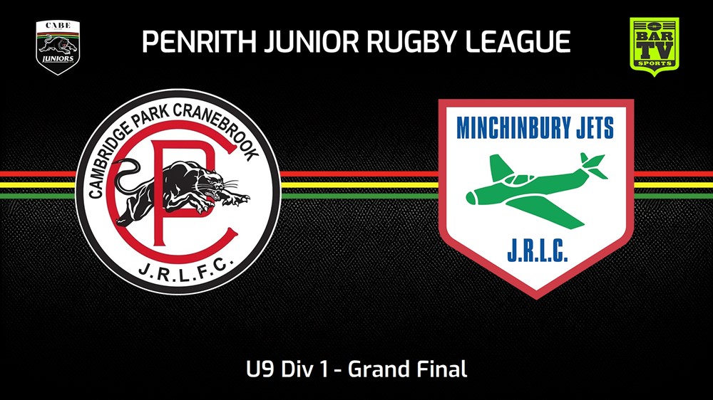 230826-Penrith & District Junior Rugby League Grand Final - U9 Div 1 - Cambridge Park v Minchinbury Slate Image