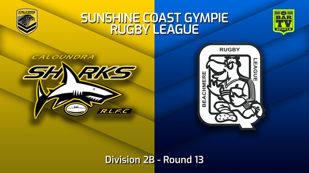 220716-Sunshine Coast RL Round 13 - Division 2B - Caloundra Sharks v Beachmere Pelicans Slate Image