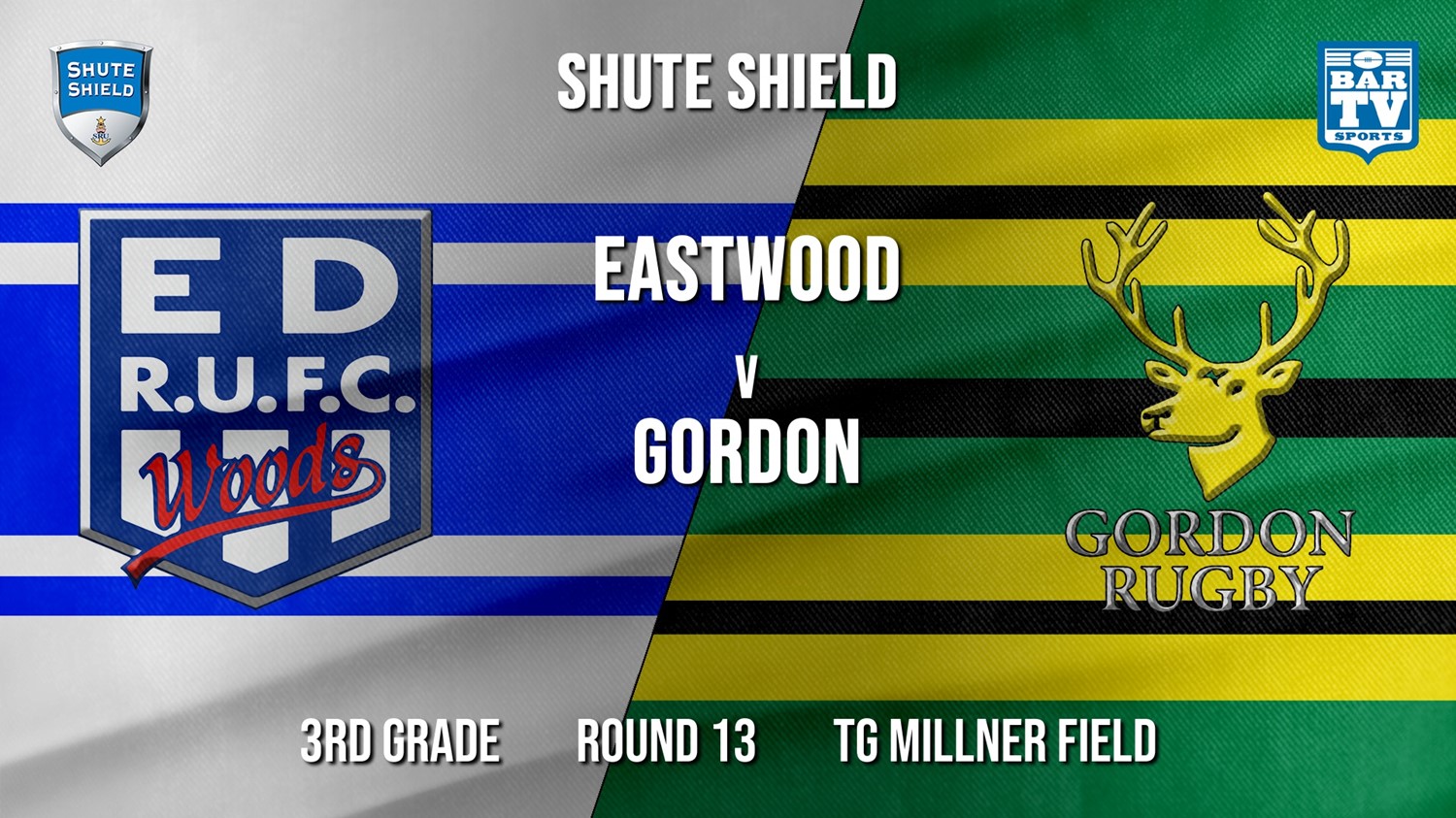 Shute Shield Round 13 - 3rd Grade - Eastwood v Gordon Minigame Slate Image
