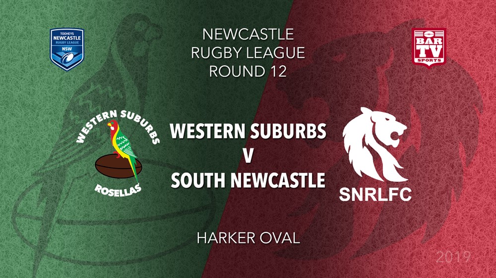 Newcastle Rugby League Round 12 - 1st Grade - Western Suburbs Rosellas v South Newcastle Slate Image