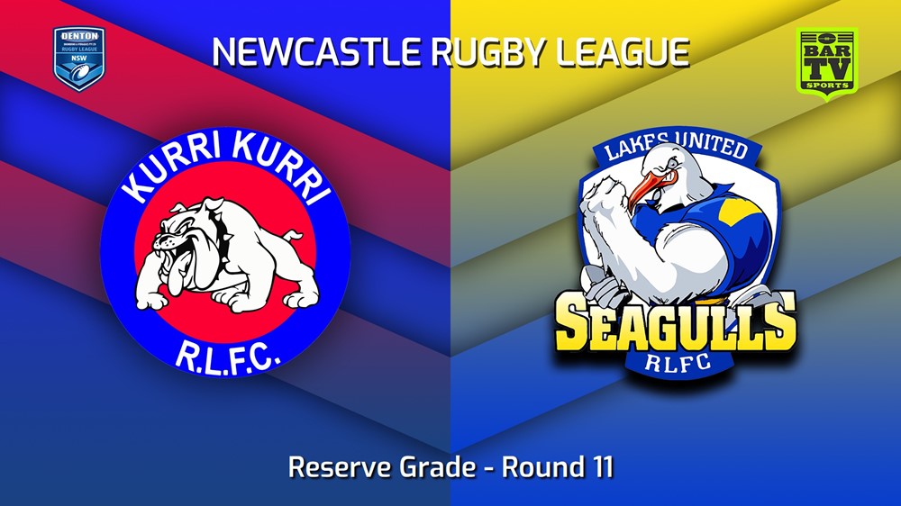 230610-Newcastle RL Round 11 - Reserve Grade - Kurri Kurri Bulldogs v Lakes United Seagulls Minigame Slate Image