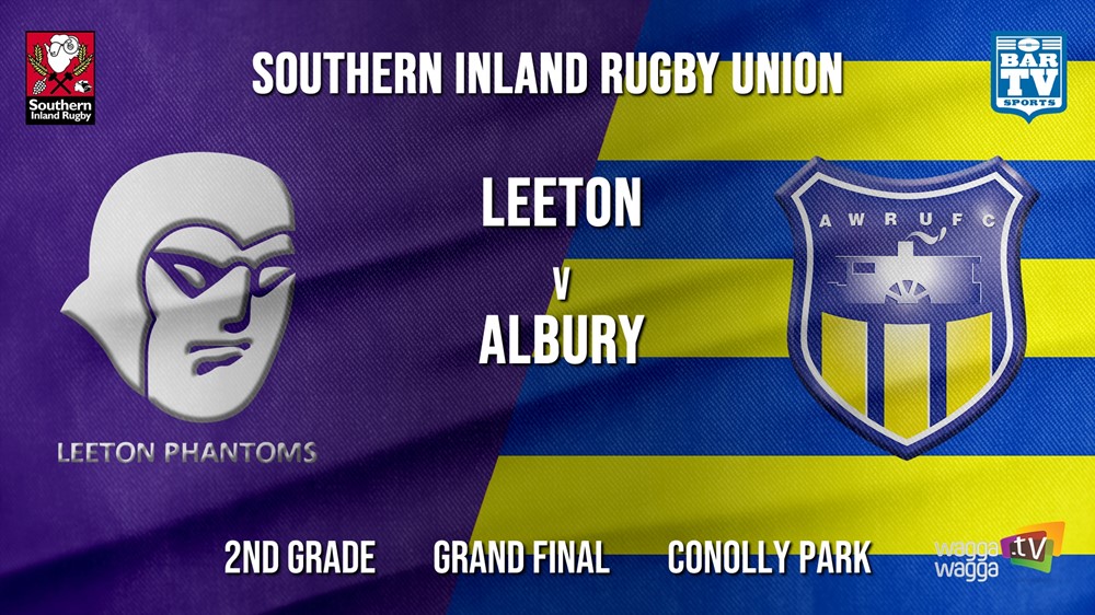 Southern Inland Rugby Union Grand Final - 2nd Grade - Leeton Phantoms v Albury Steamers Minigame Slate Image