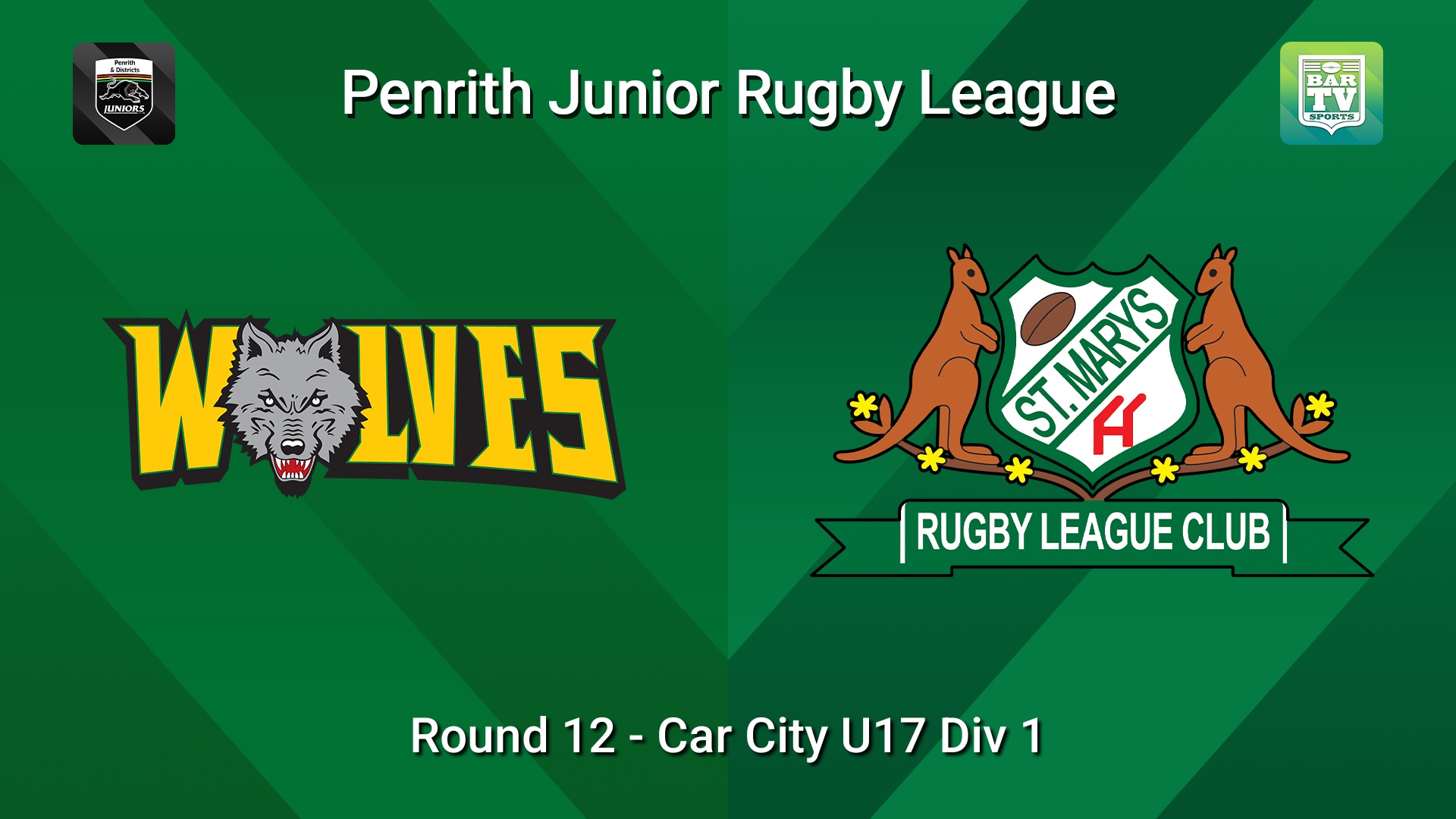260718-video-Penrith & District Junior Rugby League Round 12 - Car City U17 Div 1 - Windsor Wolves v St Marys Slate Image