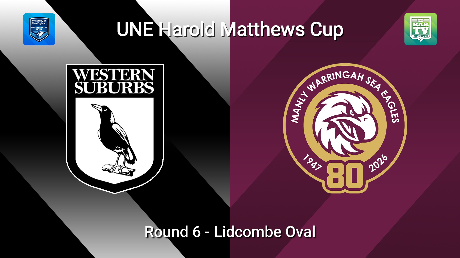 260314-video-UNE Harold Matthews Cup Round 6 - Western Suburbs Magpies v Manly Warringah Sea Eagles Slate Image