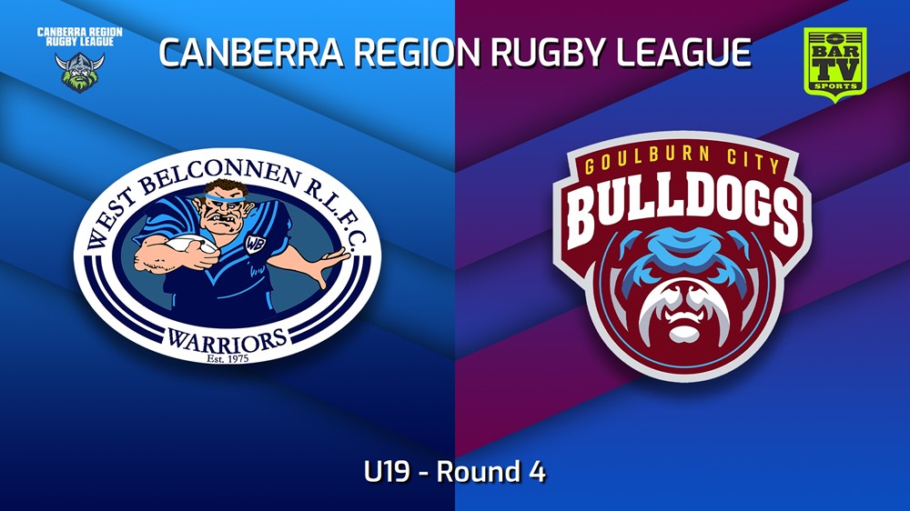 230506-Canberra Round 4 - U19 - West Belconnen Warriors v Goulburn City Bulldogs Slate Image