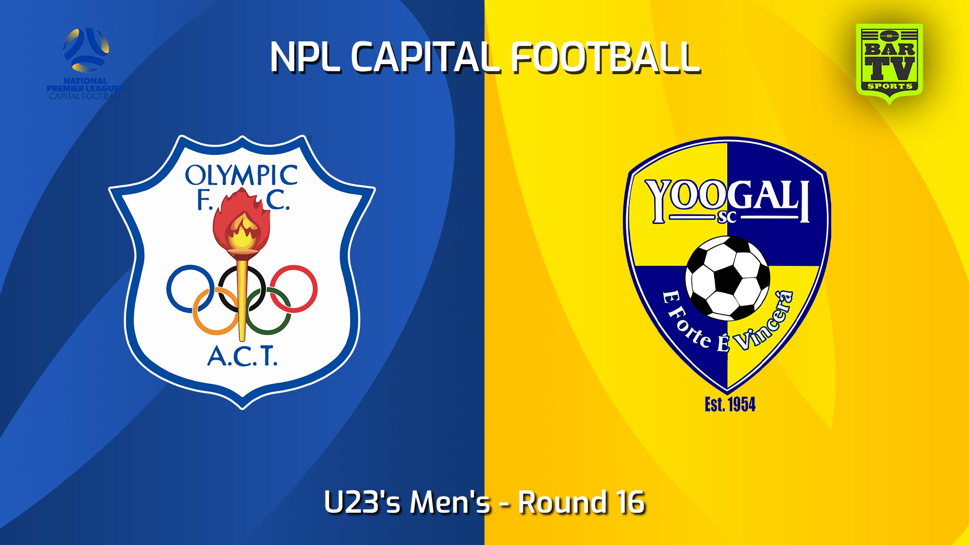 240727-video-Capital NPL U23 Round 16 - Canberra Olympic U23 v Yoogali SC U23 Slate Image