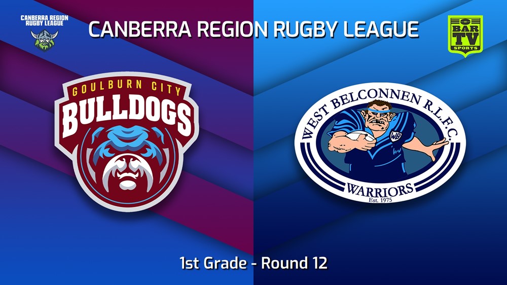 220710-Canberra Round 12 - 1st Grade - Goulburn City Bulldogs v West Belconnen Warriors Slate Image