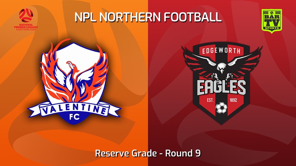 230429-NNSW NPLM Res Round 9 - Valentine Phoenix FC Res v Edgeworth Eagles Res Minigame Slate Image