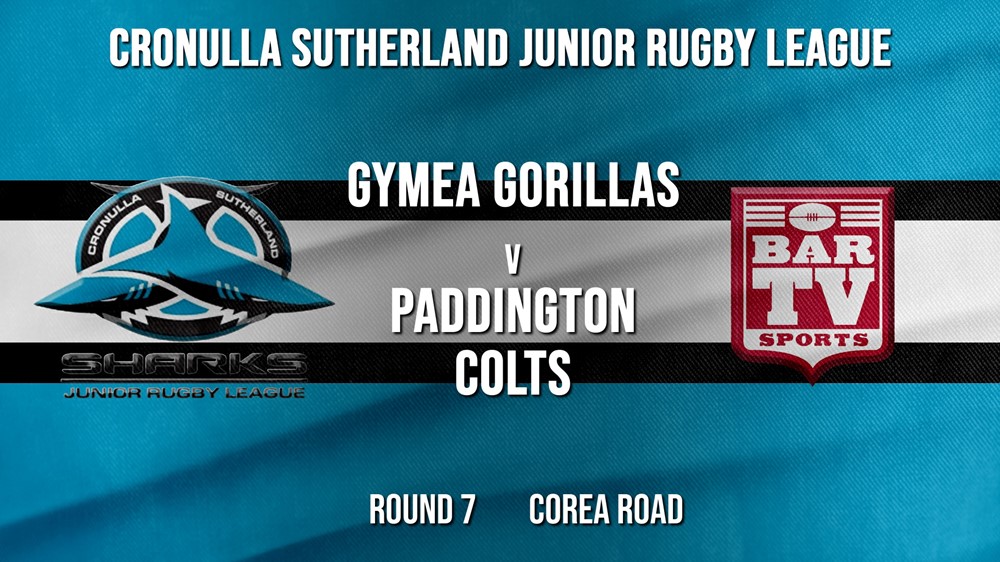 Cronulla JRL Round 7 - Open Gold - Gymea Gorillas v Paddington Colts Minigame Slate Image