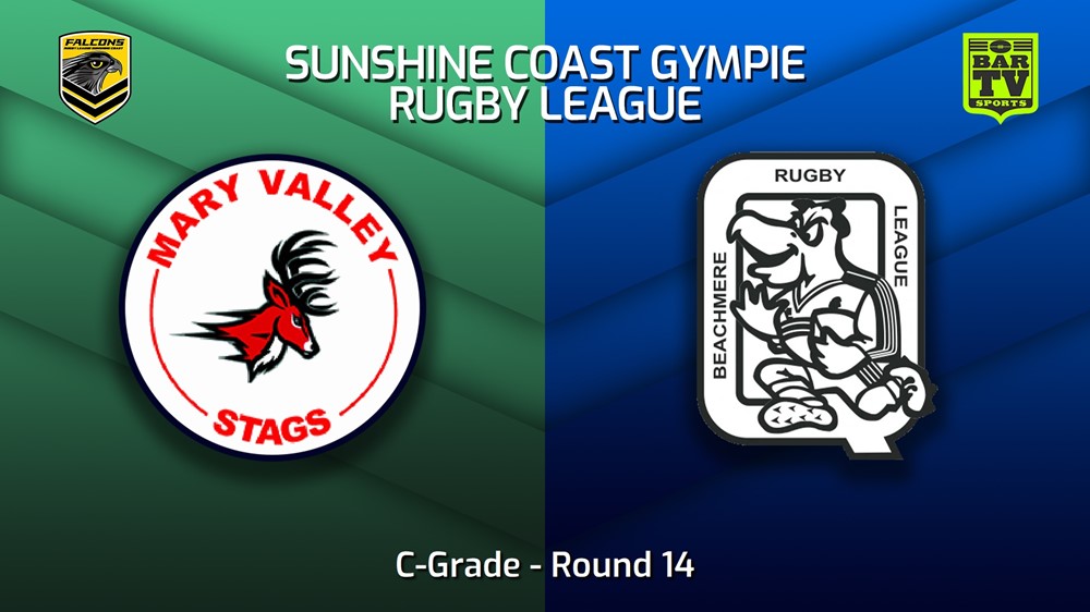 230722-Sunshine Coast RL Round 14 - C-Grade - Mary Valley Stags v Beachmere Pelicans Minigame Slate Image