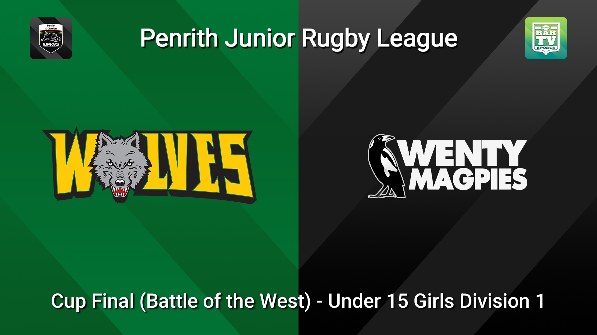 260919-video-Penrith & District Junior Rugby League Cup Final (Battle of the West) - Under 15 Girls Division 1 - Windsor Wolves v Wentworthville Magpies  Slate Image