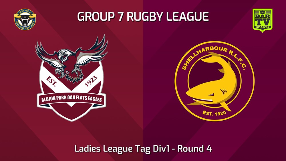 240428-video-South Coast Round 4 - Ladies League Tag Div1 - Albion Park Oak Flats Eagles v Shellharbour Sharks Slate Image