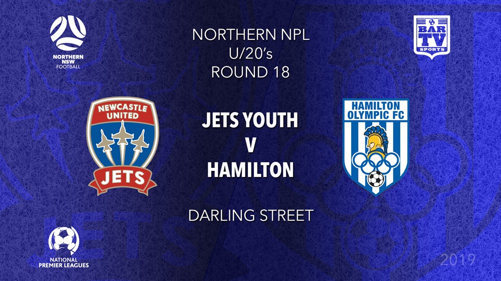 NPL Youth - Northern NSW Round 18 - Newcastle Jets FC U20 v Hamilton Olympic FC U20 Slate Image