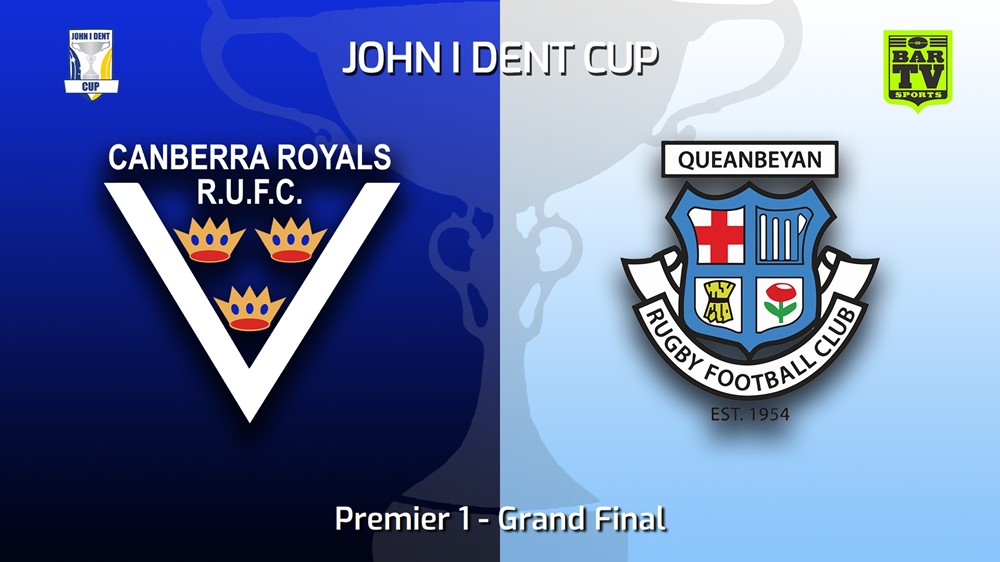 220910-John I Dent (ACT) Grand Final - Premier 1 - Canberra Royals v Queanbeyan Whites Slate Image