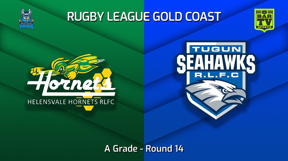 230805-Gold Coast Round 14 - A Grade - Helensvale Hornets v Tugun Seahawks Minigame Slate Image